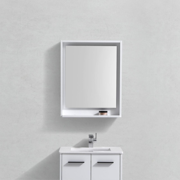 KubeBath KB24-M Bosco 24" Framed Mirror With Shelve
