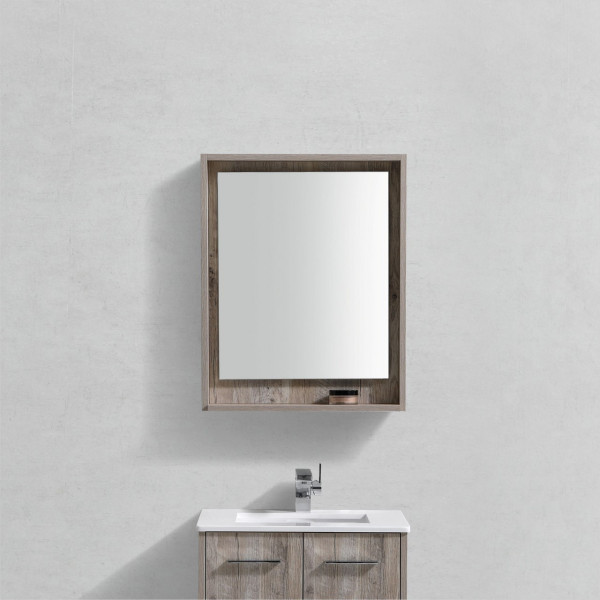 KubeBath KB24-M Bosco 24" Framed Mirror With Shelve
