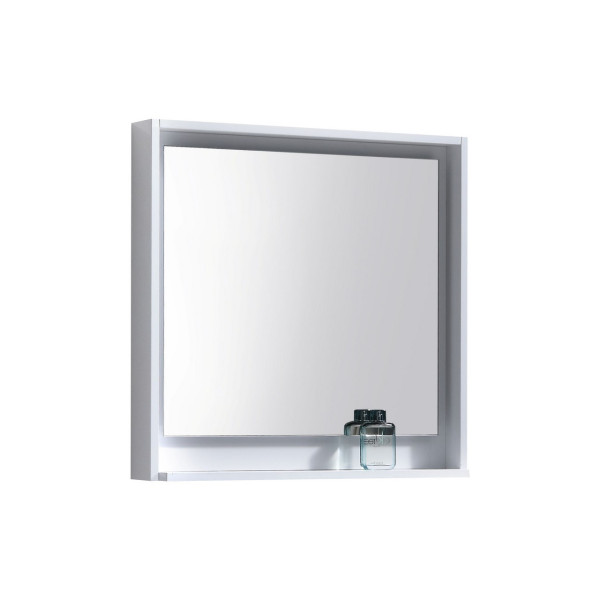 KubeBath KB30-M Bosco 30" Framed Mirror With Shelve