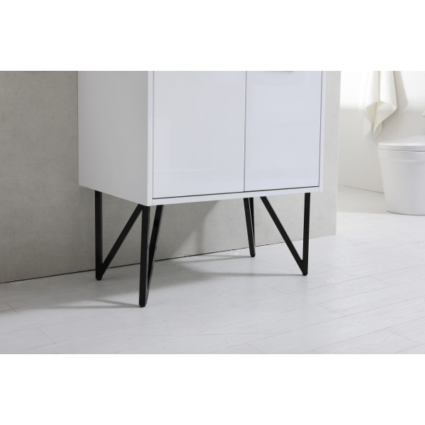 KubeBath KB30 Bosco 30 Inch Modern Bathroom Vanity w/ Quartz Countertop