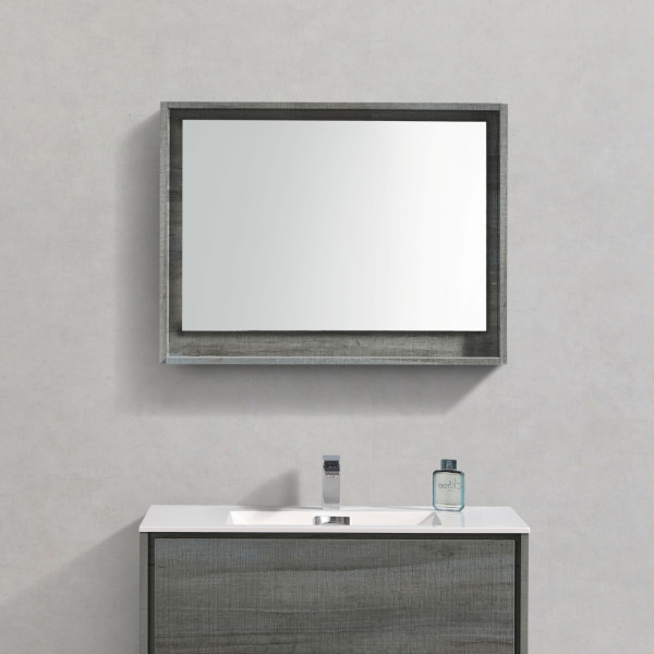 KubeBath KB36-M Bosco 36" Framed Mirror With Shelve