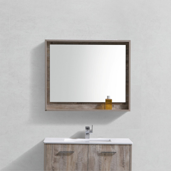 KubeBath KB36-M Bosco 36" Framed Mirror With Shelve