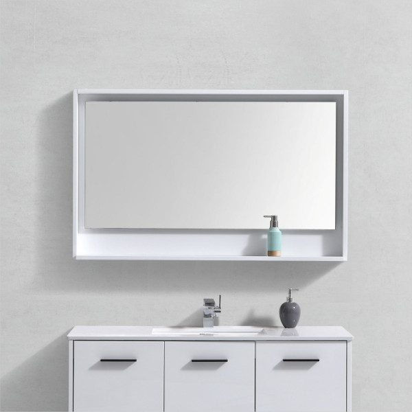 KubeBath KB48-M Bosco 48" Framed Mirror With Shelve