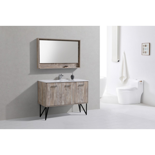 KubeBath KB48 Bosco 48 Inch Bathroom Vanity w/ Quartz Countertop