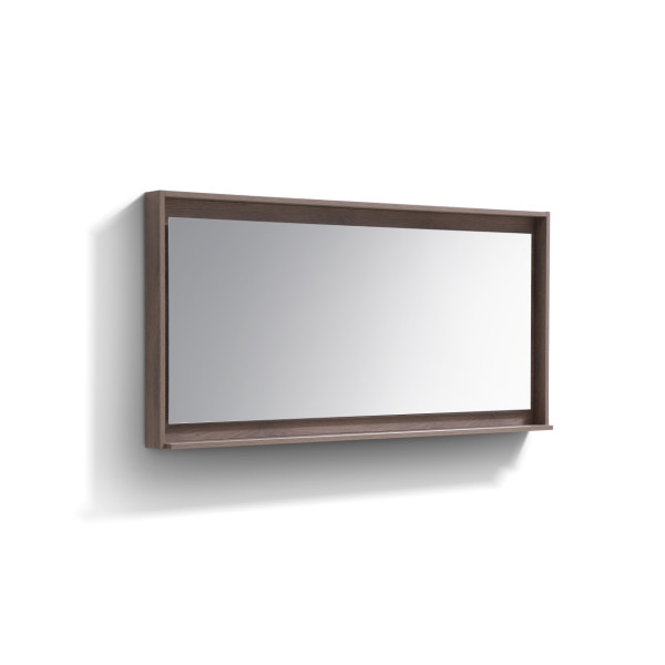 KubeBath KB60-M Bosco 60" Framed Mirror With Shelve