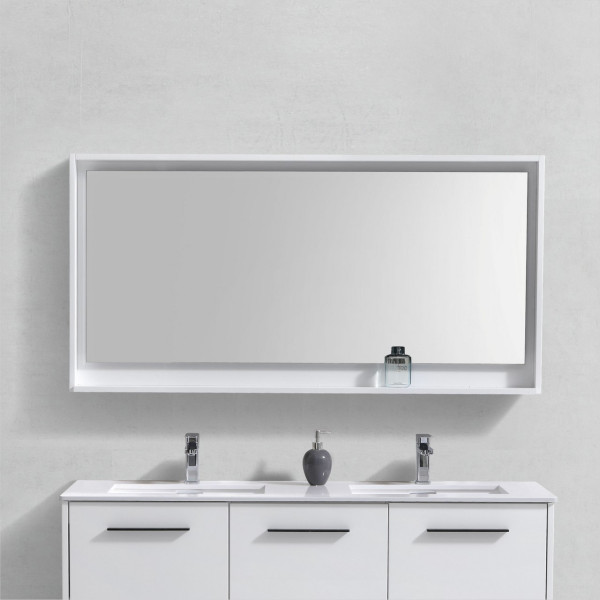 KubeBath KB60-M Bosco 60" Framed Mirror With Shelve