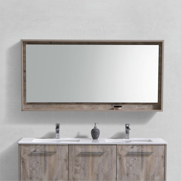 KubeBath KB60-M Bosco 60" Framed Mirror With Shelve