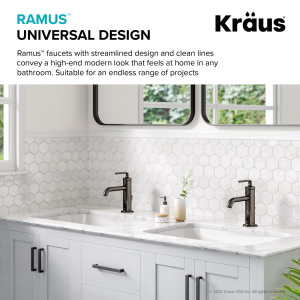 Kraus KBF-1221 Ramus™ Single Handle Bath Faucet with Lift Rod Drain