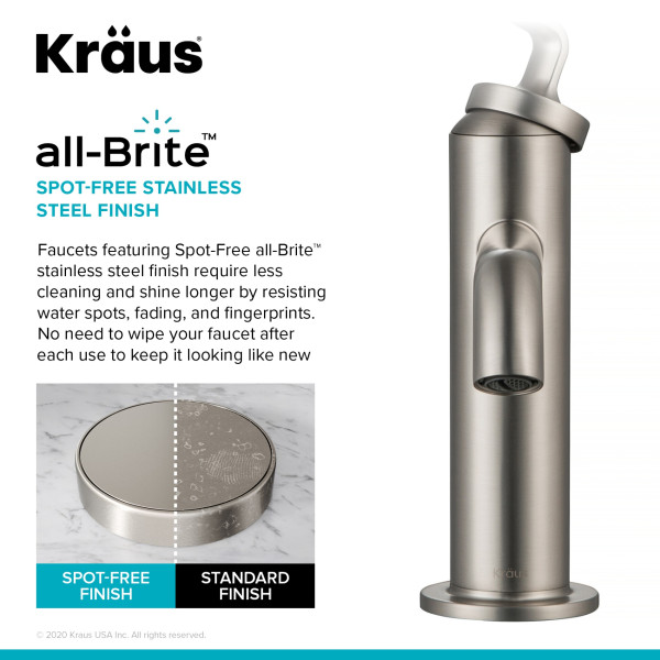 Kraus KBF-1221 Ramus™ Single Handle Bath Faucet with Lift Rod Drain