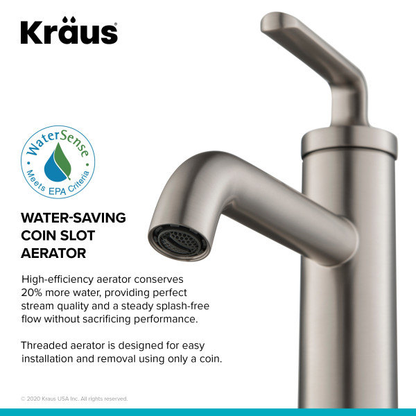 Kraus KBF-1221 Ramus™ Single Handle Bath Faucet with Lift Rod Drain