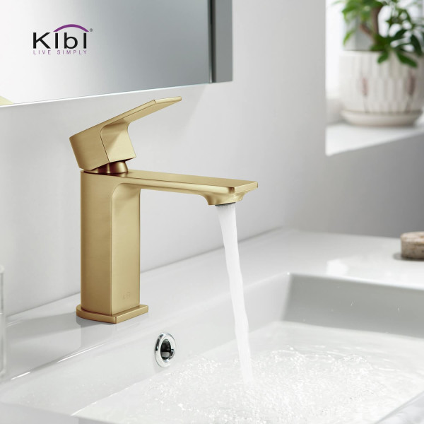 KIBI KBF1001BG Mirage Single Handle Bathroom Vanity Sink Faucet