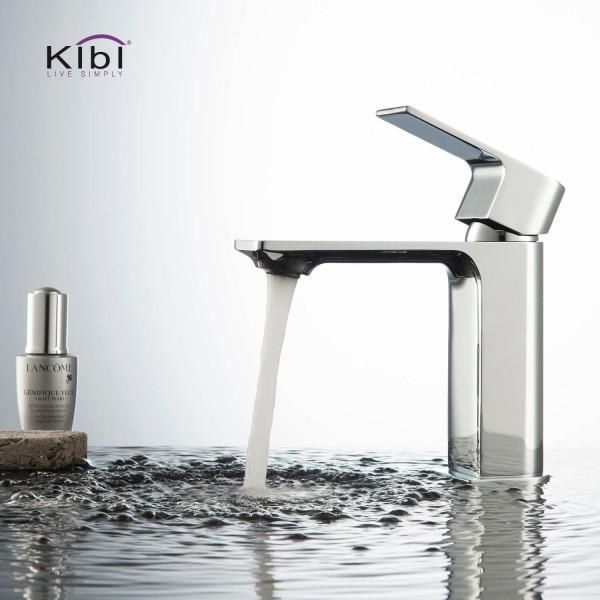 KIBI KBF1001CH Mirage Single Handle Bathroom Vanity Sink Faucet