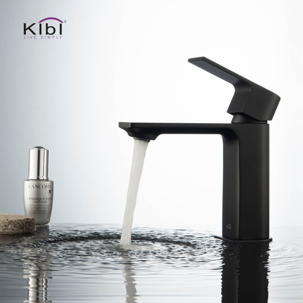 KIBI KBF1001MB Mirage Single Handle Bathroom Vanity Sink Faucet