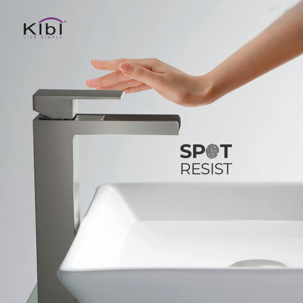 KIBI KBF1005BN Waterfall Single Handle Bathroom Vessel Sink Faucet