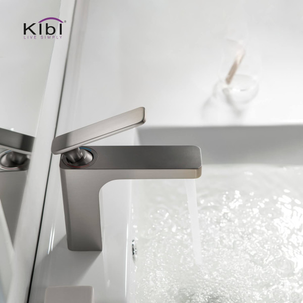 KIBI KBF1006BN Infinity Single Handle Bathroom Vanity Sink Faucet