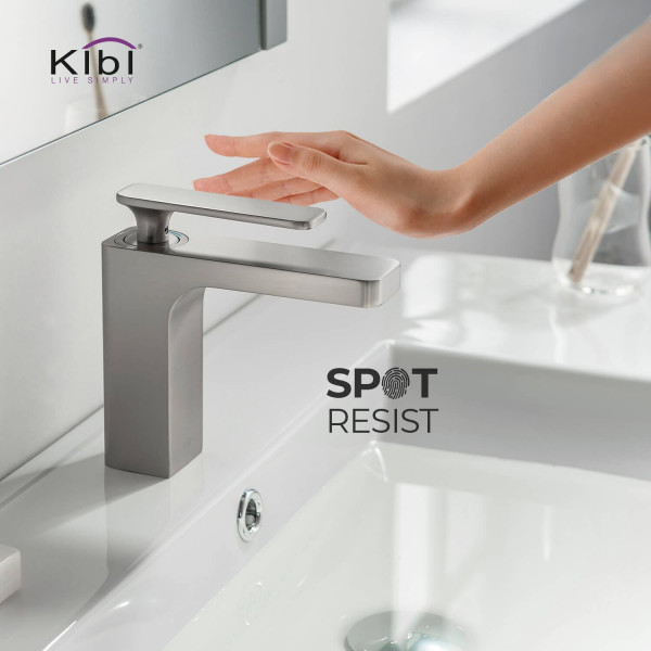 KIBI KBF1006BN Infinity Single Handle Bathroom Vanity Sink Faucet