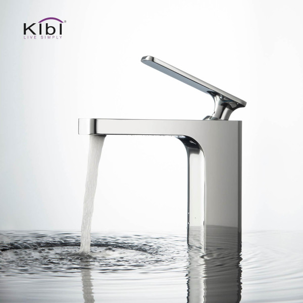 KIBI KBF1006CH Infinity Single Handle Bathroom Vanity Sink Faucet