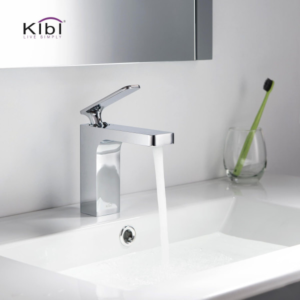 KIBI KBF1006CH Infinity Single Handle Bathroom Vanity Sink Faucet