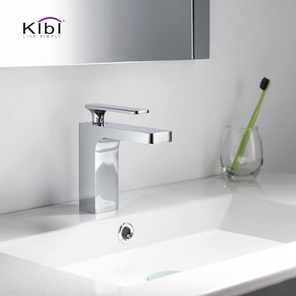 KIBI KBF1006CH Infinity Single Handle Bathroom Vanity Sink Faucet