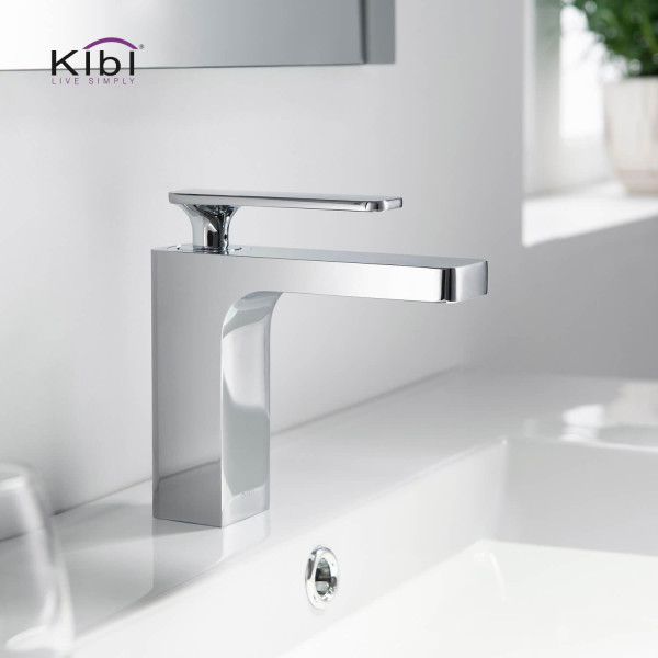 KIBI KBF1006CH Infinity Single Handle Bathroom Vanity Sink Faucet