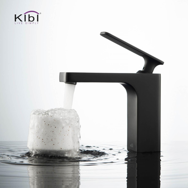 KIBI KBF1006MB Infinity Single Handle Bathroom Vanity Sink Faucet