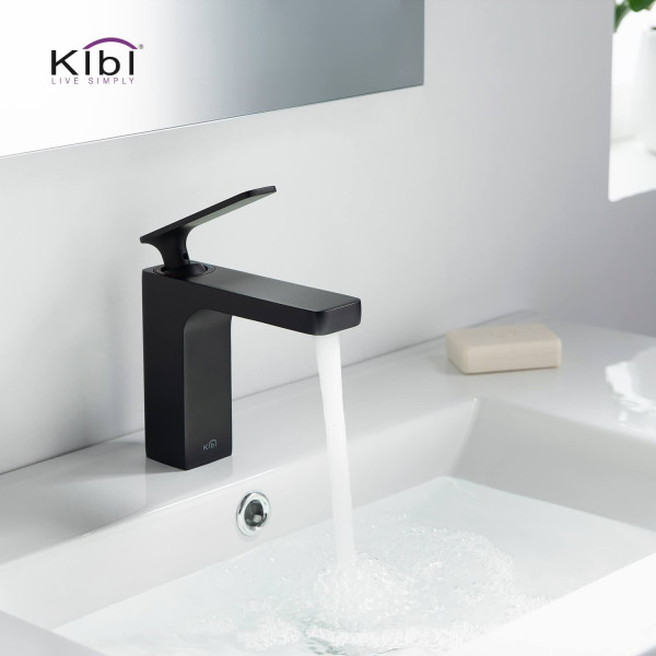 KIBI KBF1006MB Infinity Single Handle Bathroom Vanity Sink Faucet