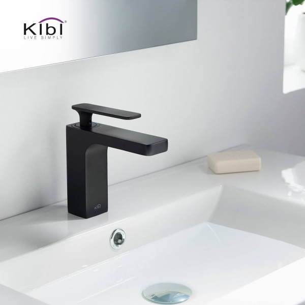 KIBI KBF1006MB Infinity Single Handle Bathroom Vanity Sink Faucet