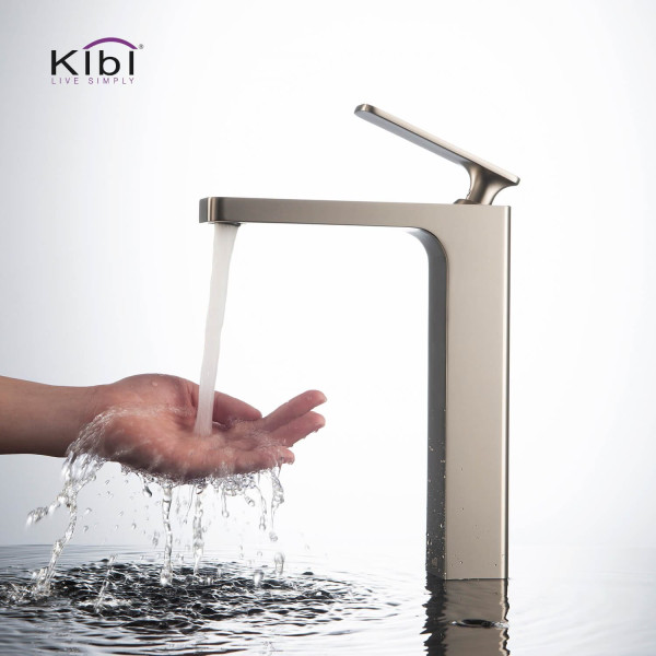 KIBI KBF1007BN Infinity Single Handle Bathroom Vessel Sink Faucet