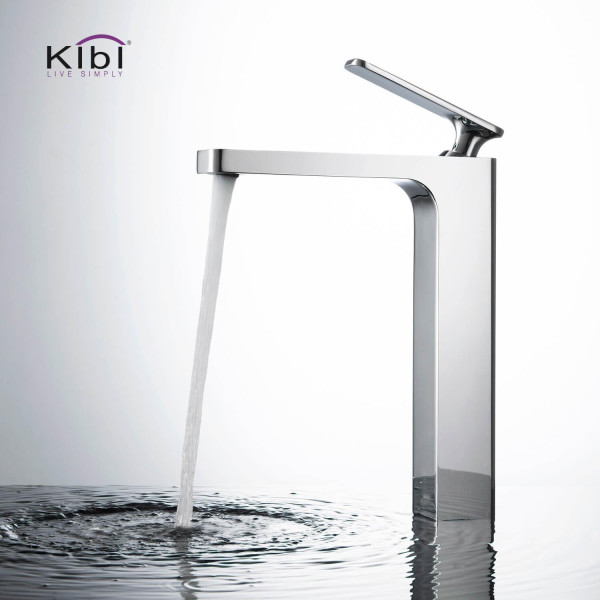 KIBI KBF1007CH Infinity Single Handle Bathroom Vessel Sink Faucet