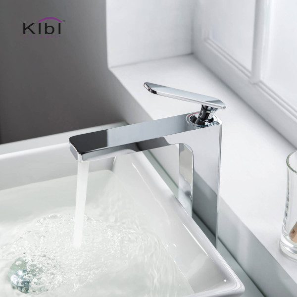 KIBI KBF1007CH Infinity Single Handle Bathroom Vessel Sink Faucet