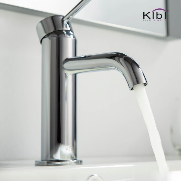 KIBI KBF1008CH Circular Single Handle Bathroom Vanity Sink Faucet
