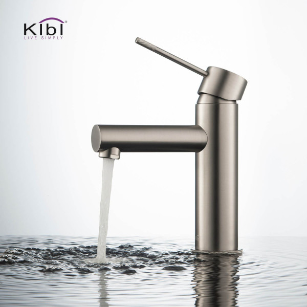 KIBI KBF1010BN Circular X Single Handle Bathroom Vanity Sink Faucet