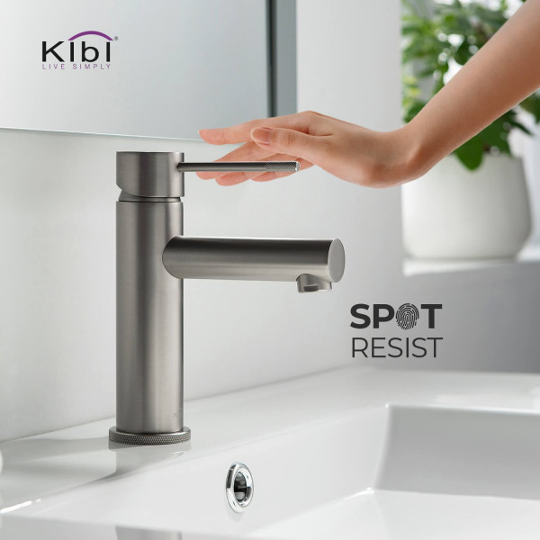 KIBI KBF1010BN Circular X Single Handle Bathroom Vanity Sink Faucet