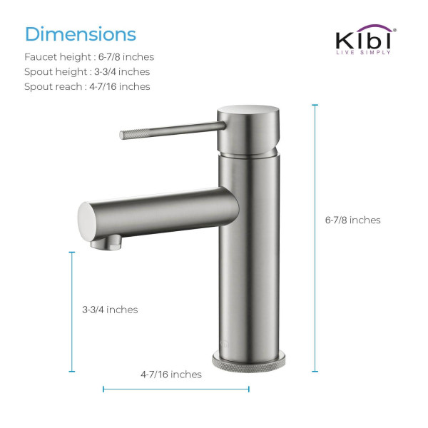 KIBI KBF1010BN Circular X Single Handle Bathroom Vanity Sink Faucet