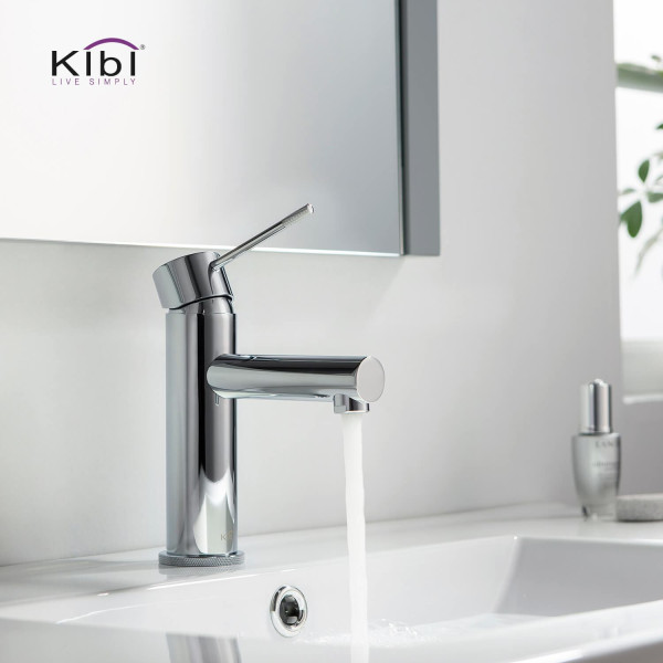 KIBI KBF1010CH Circular X Single Handle Bathroom Vanity Sink Faucet