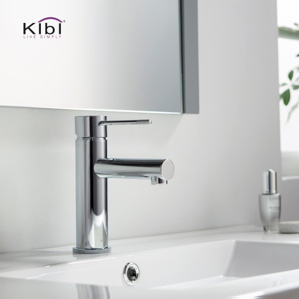 KIBI KBF1010CH Circular X Single Handle Bathroom Vanity Sink Faucet