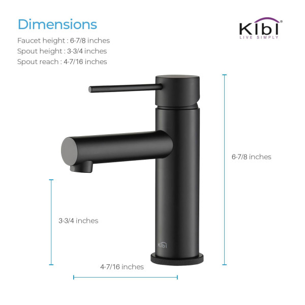 KIBI KBF1010MB Circular X Single Handle Bathroom Vanity Sink Faucet