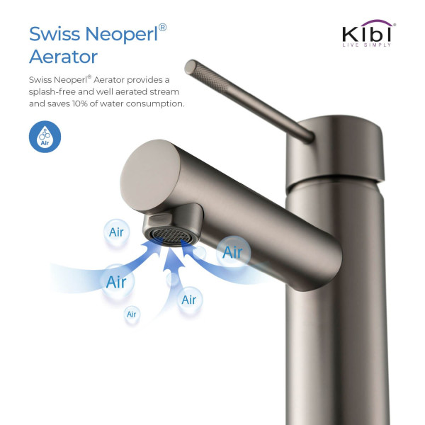 KIBI KBF1010TT Circular X Single Handle Bathroom Vanity Sink Faucet