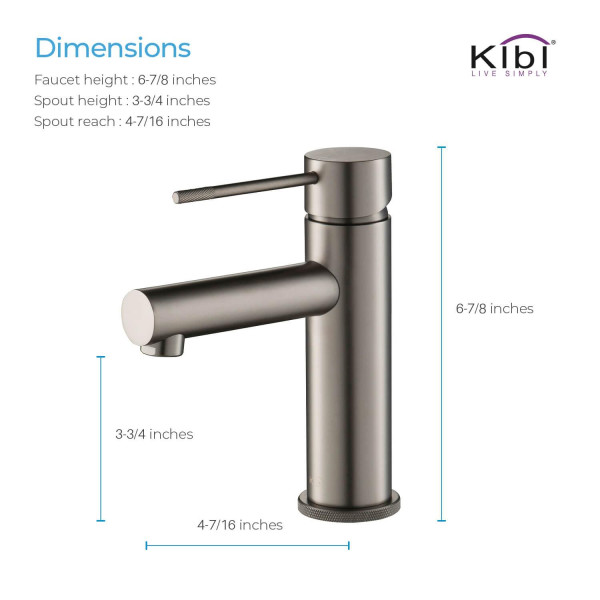 KIBI KBF1010TT Circular X Single Handle Bathroom Vanity Sink Faucet