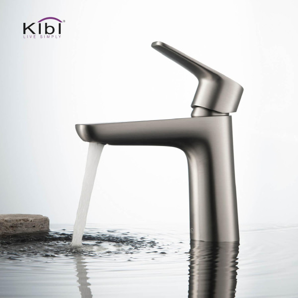 KIBI KBF1011BN Harmony Single Handle Bathroom Vanity Sink Faucet