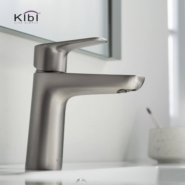 KIBI KBF1011BN Harmony Single Handle Bathroom Vanity Sink Faucet