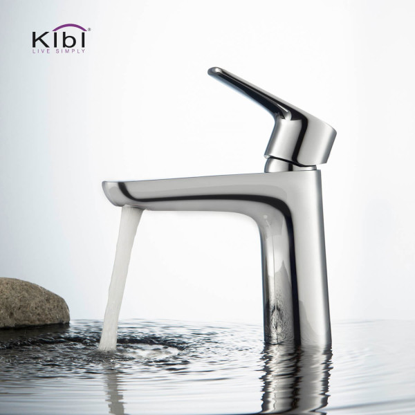 KIBI KBF1011CH Harmony Single Handle Bathroom Vanity Sink Faucet