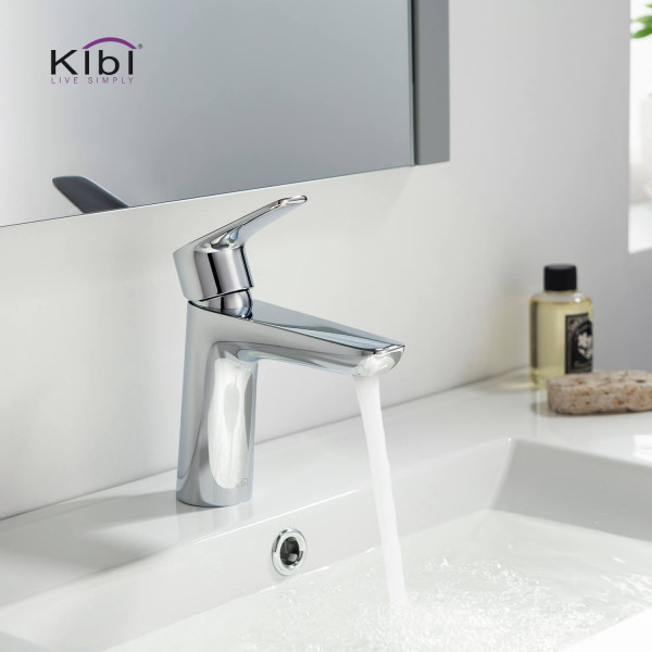 KIBI KBF1011CH Harmony Single Handle Bathroom Vanity Sink Faucet