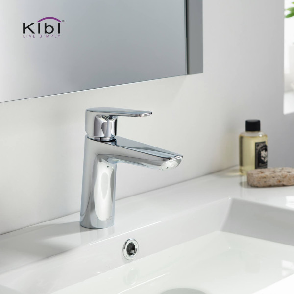 KIBI KBF1011CH Harmony Single Handle Bathroom Vanity Sink Faucet