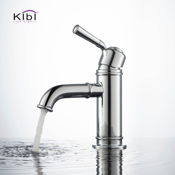 KIBI KBF1012CH Victorian Single Handle Bathroom Vanity Sink Faucet