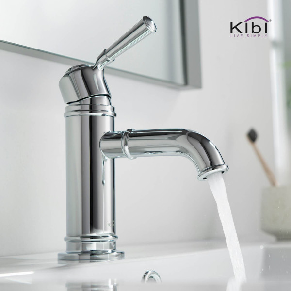 KIBI KBF1012CH Victorian Single Handle Bathroom Vanity Sink Faucet