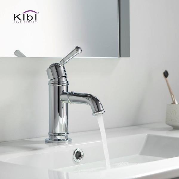 KIBI KBF1012CH Victorian Single Handle Bathroom Vanity Sink Faucet