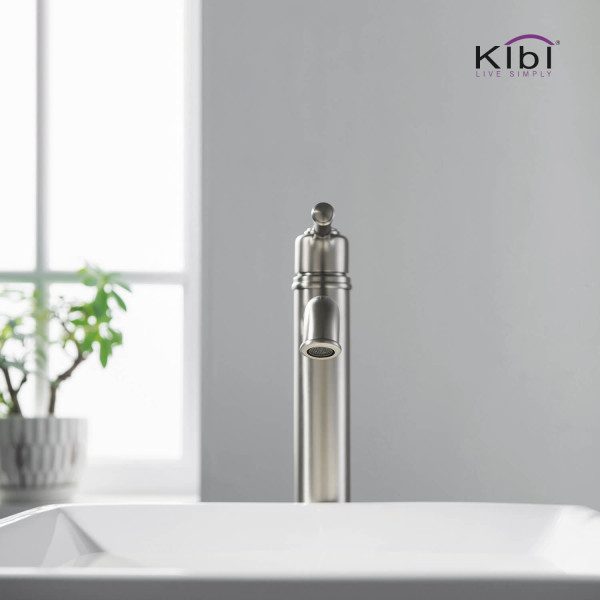 KIBI KBF1013BN Victorian Single Handle Bathroom Vessel Sink Faucet