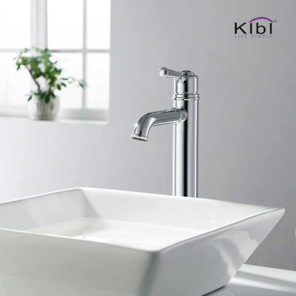 KIBI KBF1013CH Victorian Single Handle Bathroom Vessel Sink Faucet