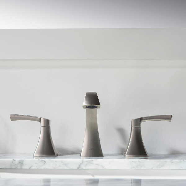 KIBI KBF1022BN Pyramid II Bathroom Sink 8" Widespread Faucet with Drain Assembly